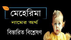 মেহেরিমা নামের অর্থ কি ও তাৎপর্য | Meherima namer ortho ki