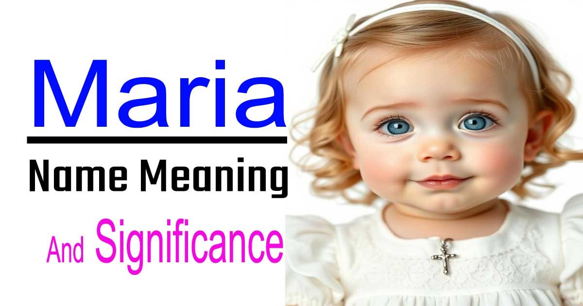 Maria name meaning