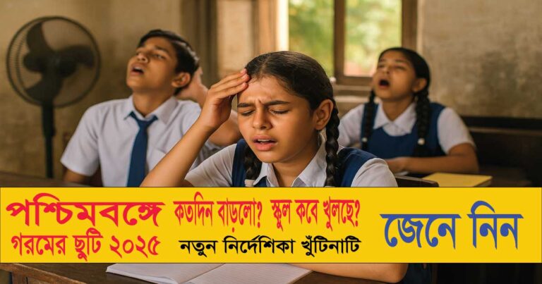 পশ্চিমবঙ্গে গরমের ছুটি ২০২৫