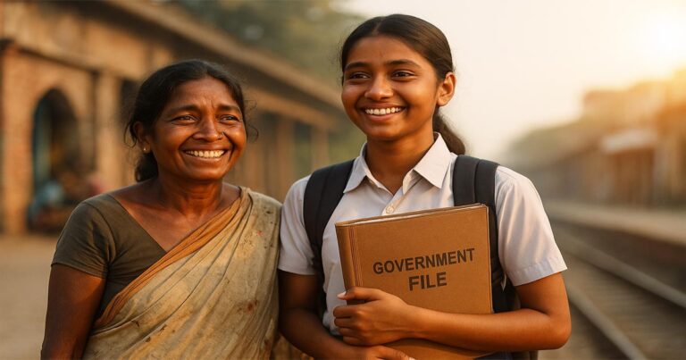 ভিক্ষা করে মেয়েকে স্কুলে পাঠালেন