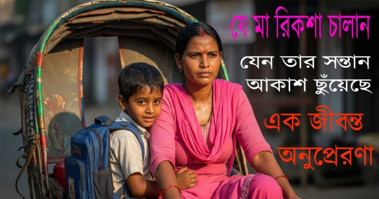 যে মা রিকশা চালান