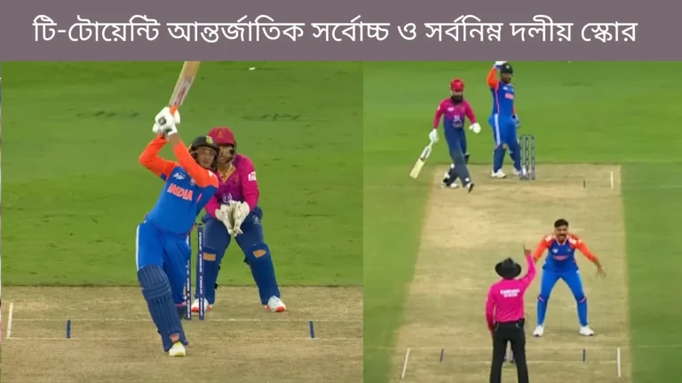 টি-টোয়েন্টি ক্রিকেটে আন্তর্জাতিক (T-20I) সর্বোচ্চ ও সর্বনিম্ন দলীয় স্কোর: এক নজরে সব রেকর্ড