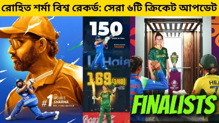 রোহিত শর্মা বিশ্ব রেকর্ড: সেরা ৬টি ক্রিকেট আপডেট