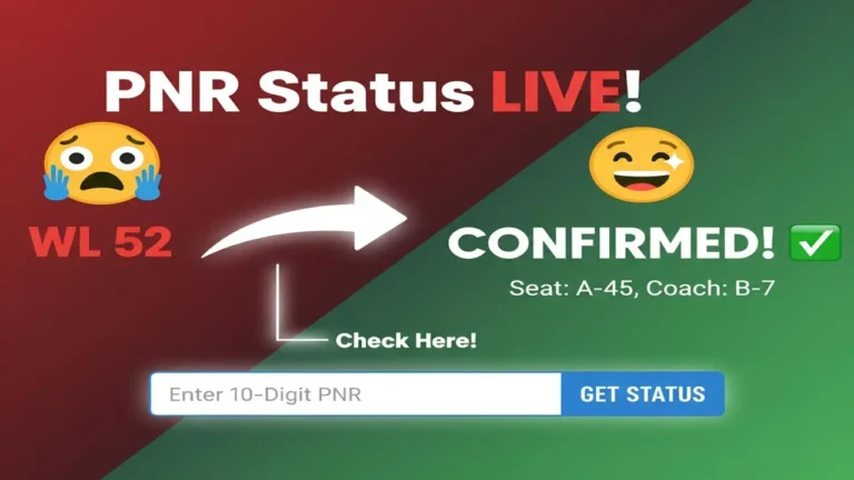IRCTC PNR Status Check Live: Instant Ticket Confirmation Prediction and Seat/Berth Details