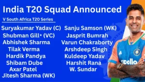 India T20 Squad Announced for India vs South Africa T20 Series 1 India T20 Squad Announced for India vs South Africa T20 Series