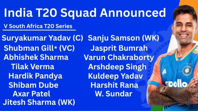 India T20 Squad Announced for India vs South Africa T20 Series