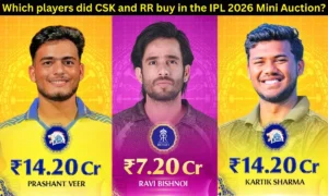 Which players did CSK and RR buy in the IPL 2026 Mini Auction?