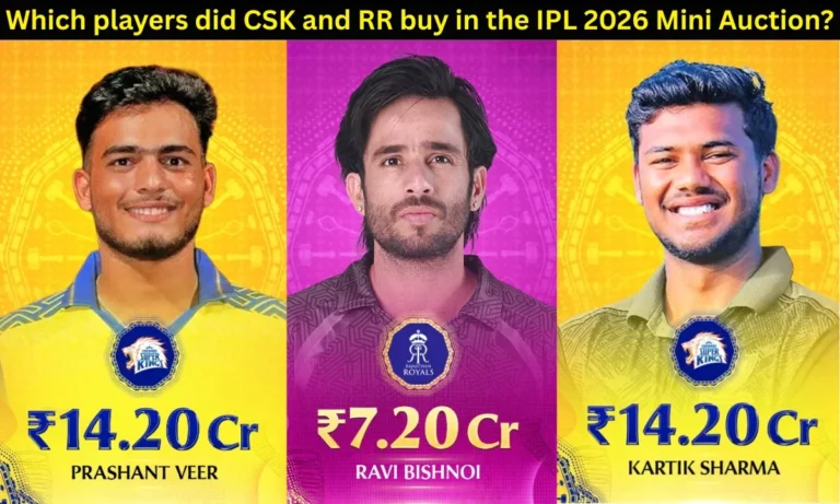 Which players did CSK and RR buy in the IPL 2026 Mini Auction?