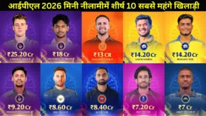 आईपीएल 2026 मिनी नीलामीमें शीर्ष 10 सबसे महंगे खिलाड़ी