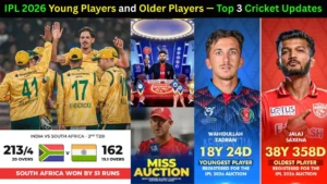IPL 2026 Young Players and Older Players — Top 3 Cricket Updates 1 IPL 2026 Young Players and Older Players — Top 3 Cricket Updates