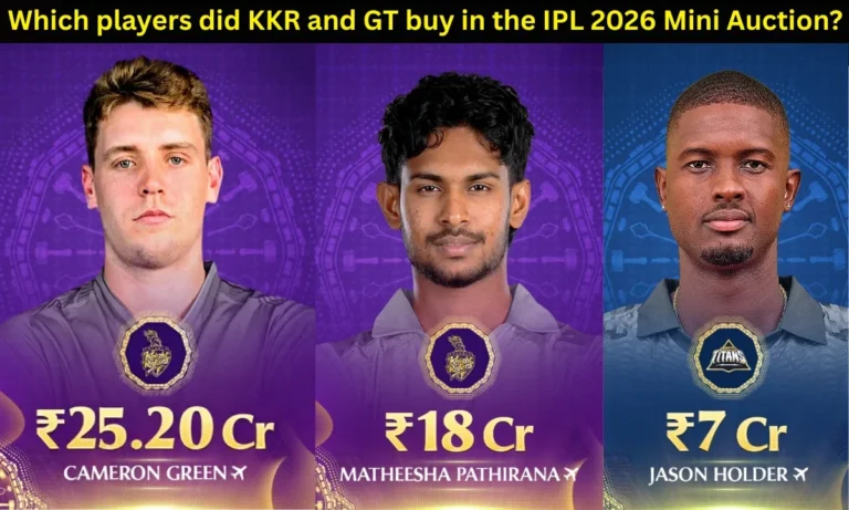 Which players did KKR and GT buy in the IPL 2026 Mini Auction?
