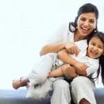 Healthy relationship between a mother and her daughter.