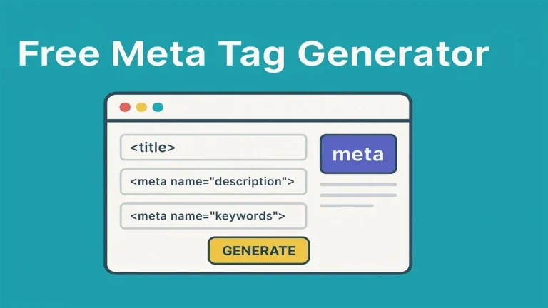 Free Meta Tag Generator: The Best Tool to Create SEO-Friendly Meta Tags Easily