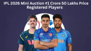 IPL 2026 Mini Auction ₹1 Crore 50 Lakhs Price Registered Players