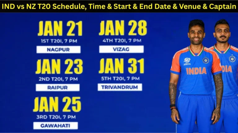 IND vs NZ T20 Schedule, Time & Start & End Date & Venue & Captain